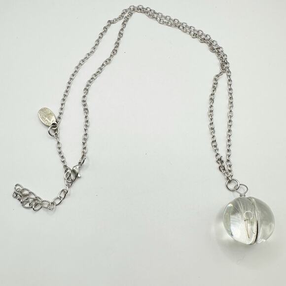 Wish Dandelion Necklace Chain Pendant Seed Fluff Stainless Steel Resin Spring - Picture 2 of 8